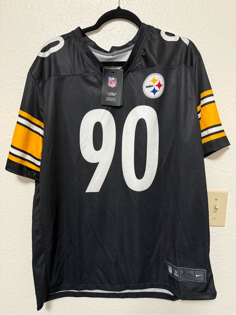 NFL Black and Yellow #90 On-Field Dri-FIT Jersey